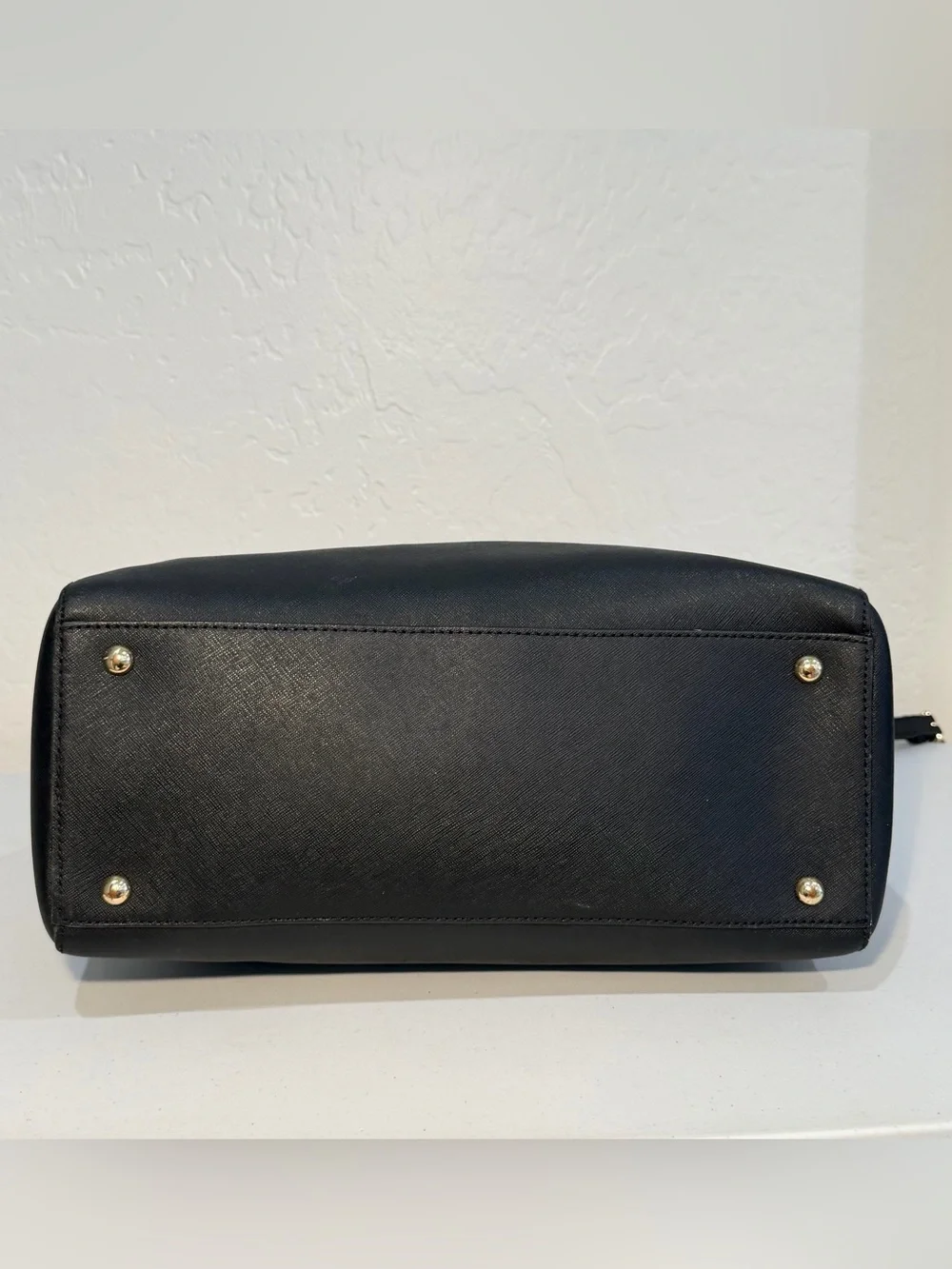 Michael Kors Black Saffiano Leather Dome Satchel